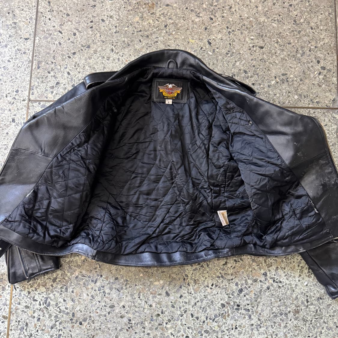 [L] Harley davidson 할리데이비슨 가죽 라이더 자켓 상품이미지3