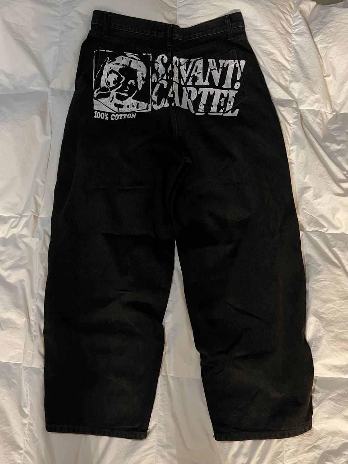 서번트 백프란팅 와이트 데님 팬츠 상품이미지1