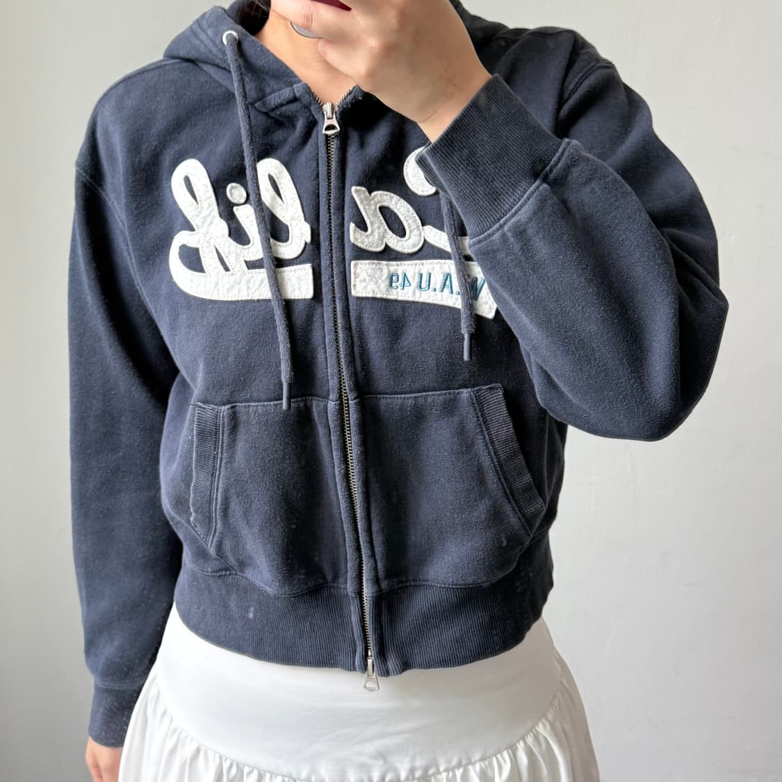 [S] 후아유 네이비 후드집업 상품이미지2