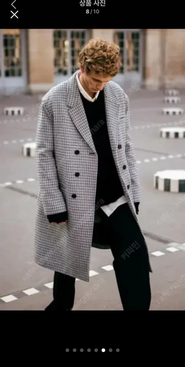 앤더슨벨 체크 오버핏 코트s(95-100) 상품이미지6