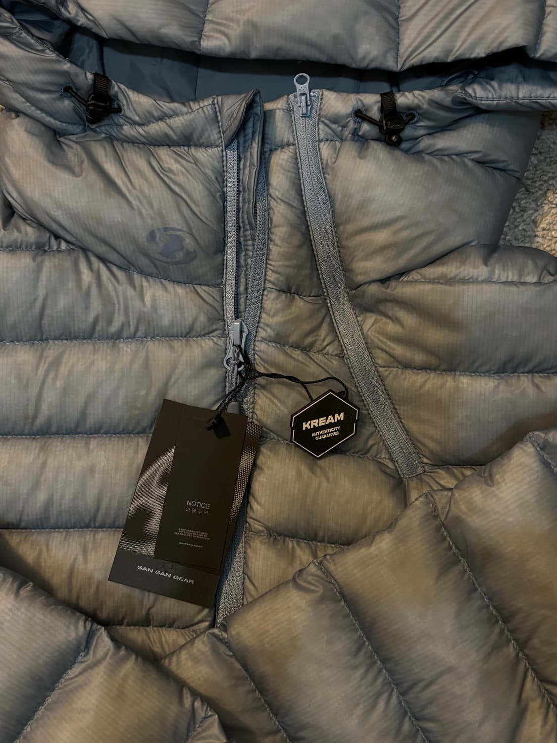 산산기어 suffix 푸퍼 자켓 스카이블루m 새상품 택o 상품이미지3