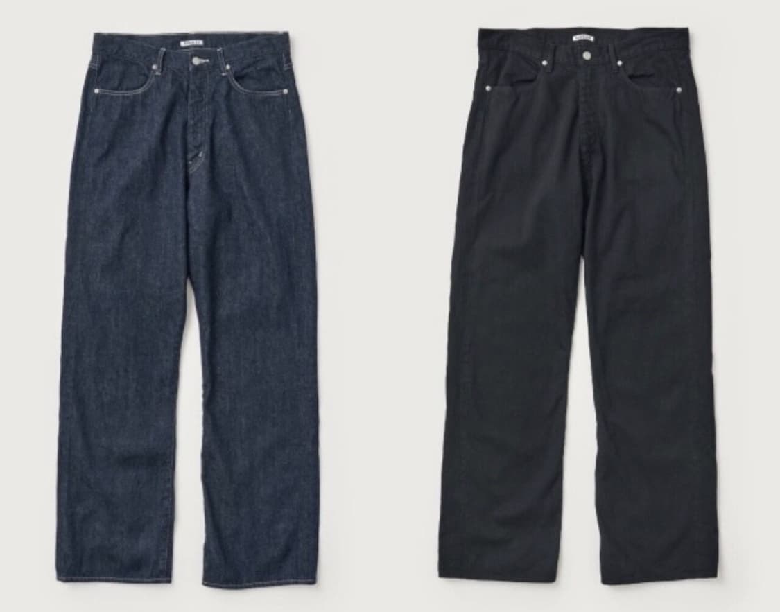 오라리 25AW 한큐 익스클루시브 블랙 셀비지진 상품이미지1