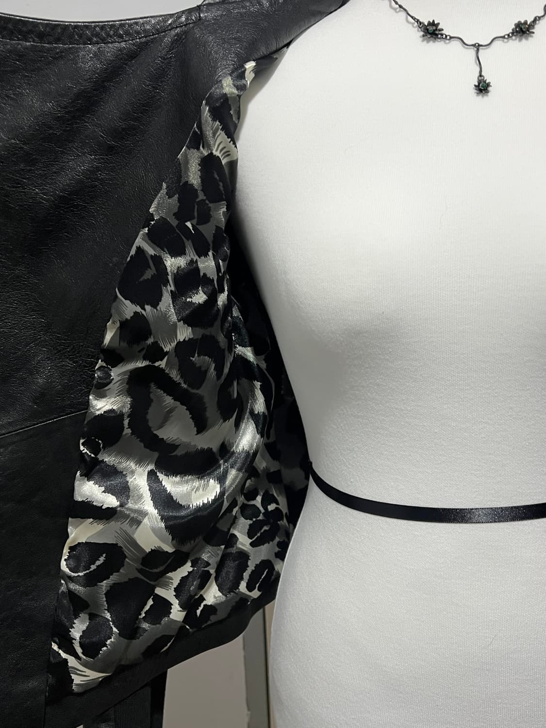 레오파드 리얼 레더 자켓 상품이미지4