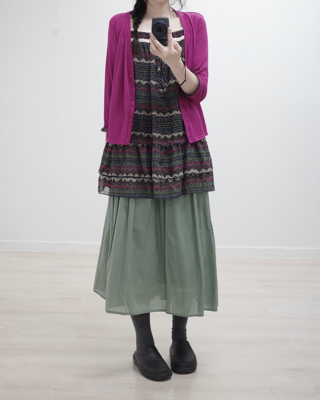 Larered purple pink sleeve tee 상품이미지2