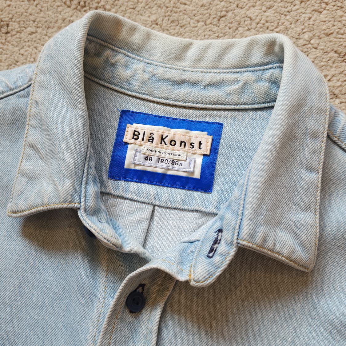 아크네 스튜디오 블라콘스트 원포켓 워시드 데님셔츠 48 상품이미지4