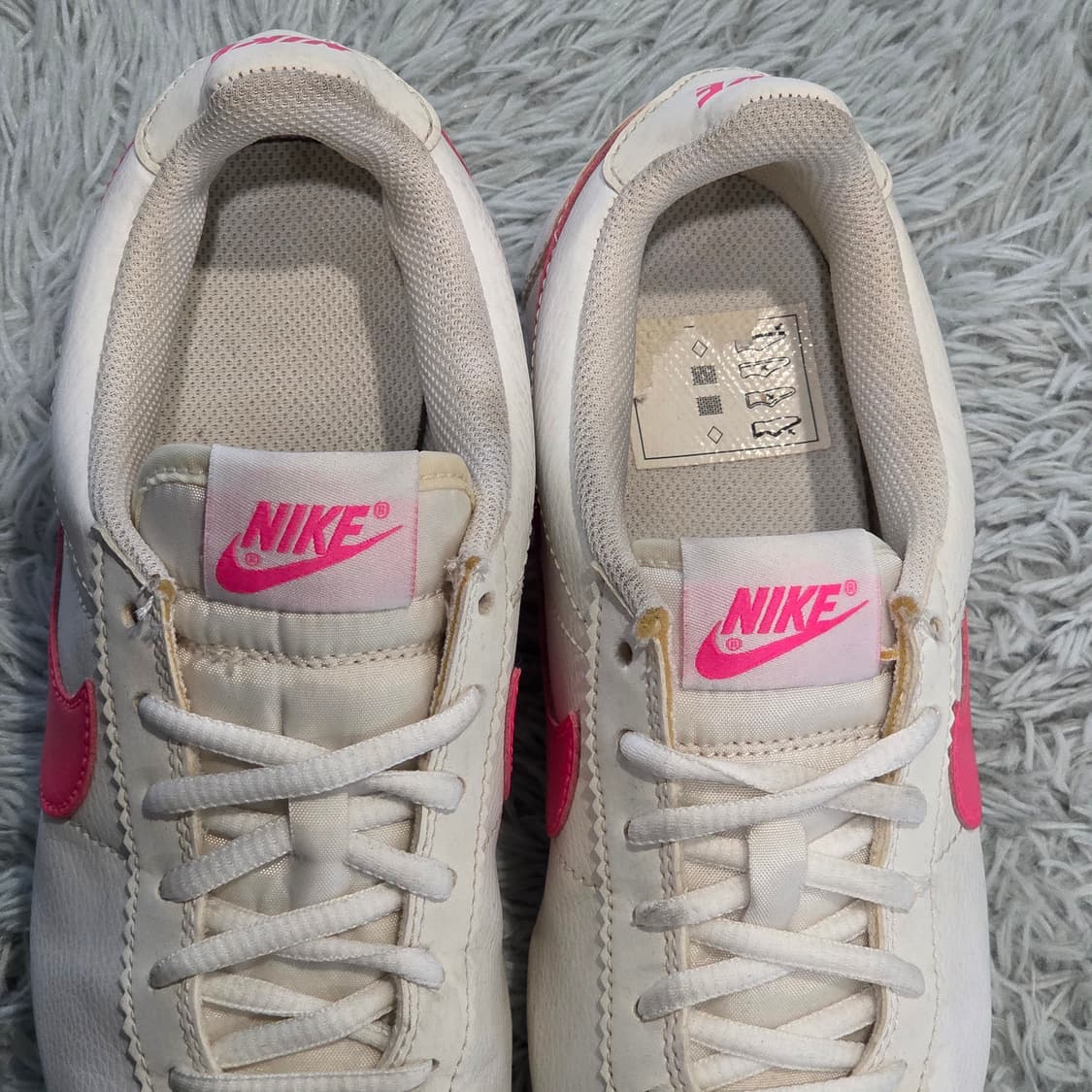6q-28:나이키 코르테즈 핑크 스우시 화이트 러닝 스니커즈(23.5cm 상품이미지6