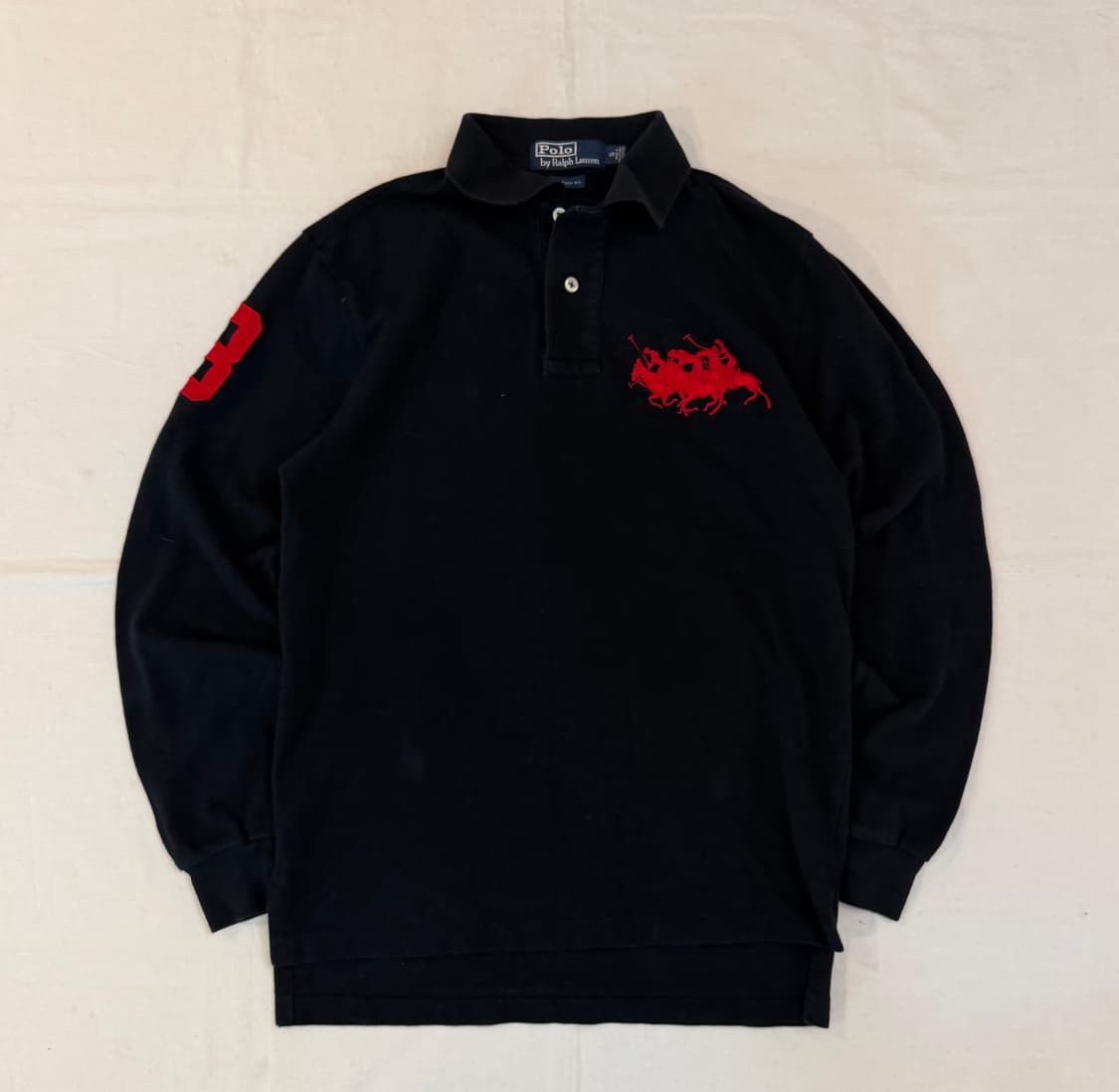 폴로 랄프로렌 빅포니 치프키프 롱슬리브 카라티 블랙 상품이미지1