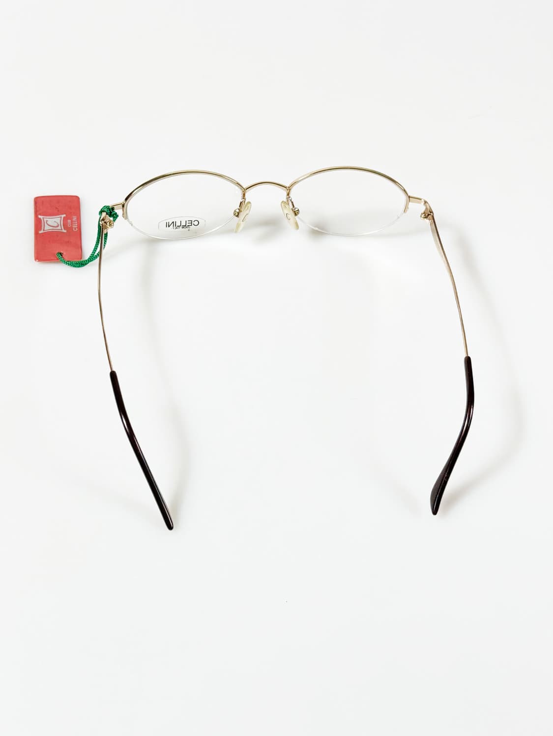 CELLINI 골드 슬림 오벌 반무테 메탈 프레임 빈티지 안경 상품이미지5