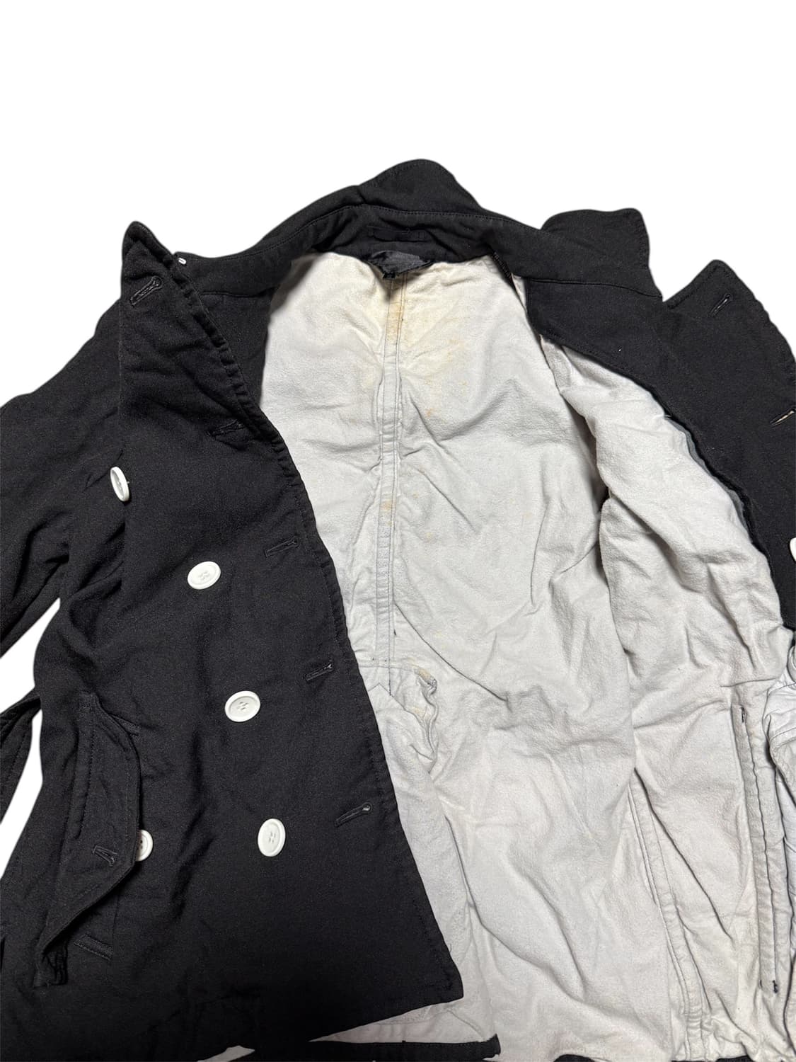 꼼데가르송 블랙 축융 피코트 상품이미지3