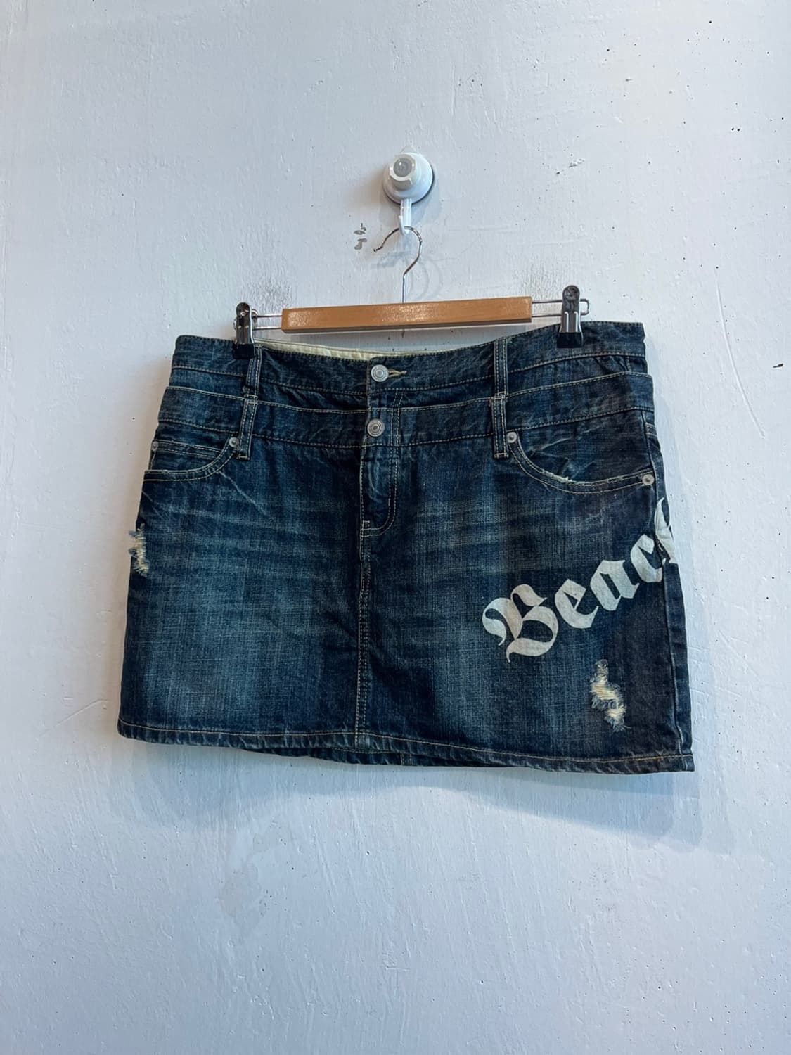 ORIRIN JEANS JPN y2k 펑크 로우라이즈 데님 스커트 상품이미지1