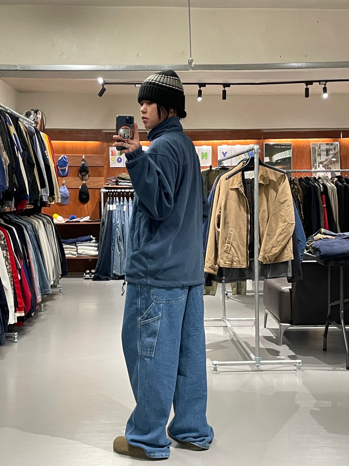 빈티지 양면 플리스 집업 상품이미지7