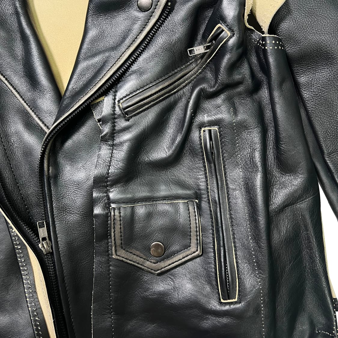 메종 마르지엘라 X H&M 레더 바이커 자켓 (32) 상품이미지4
