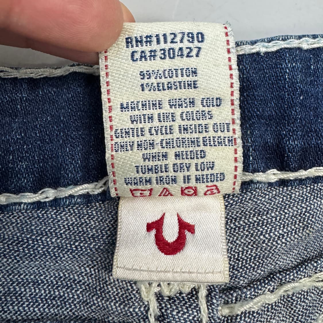 트루릴리전 Y2K 흰색스티치 조이슈퍼티 부츠컷 데님팬츠 상품이미지8