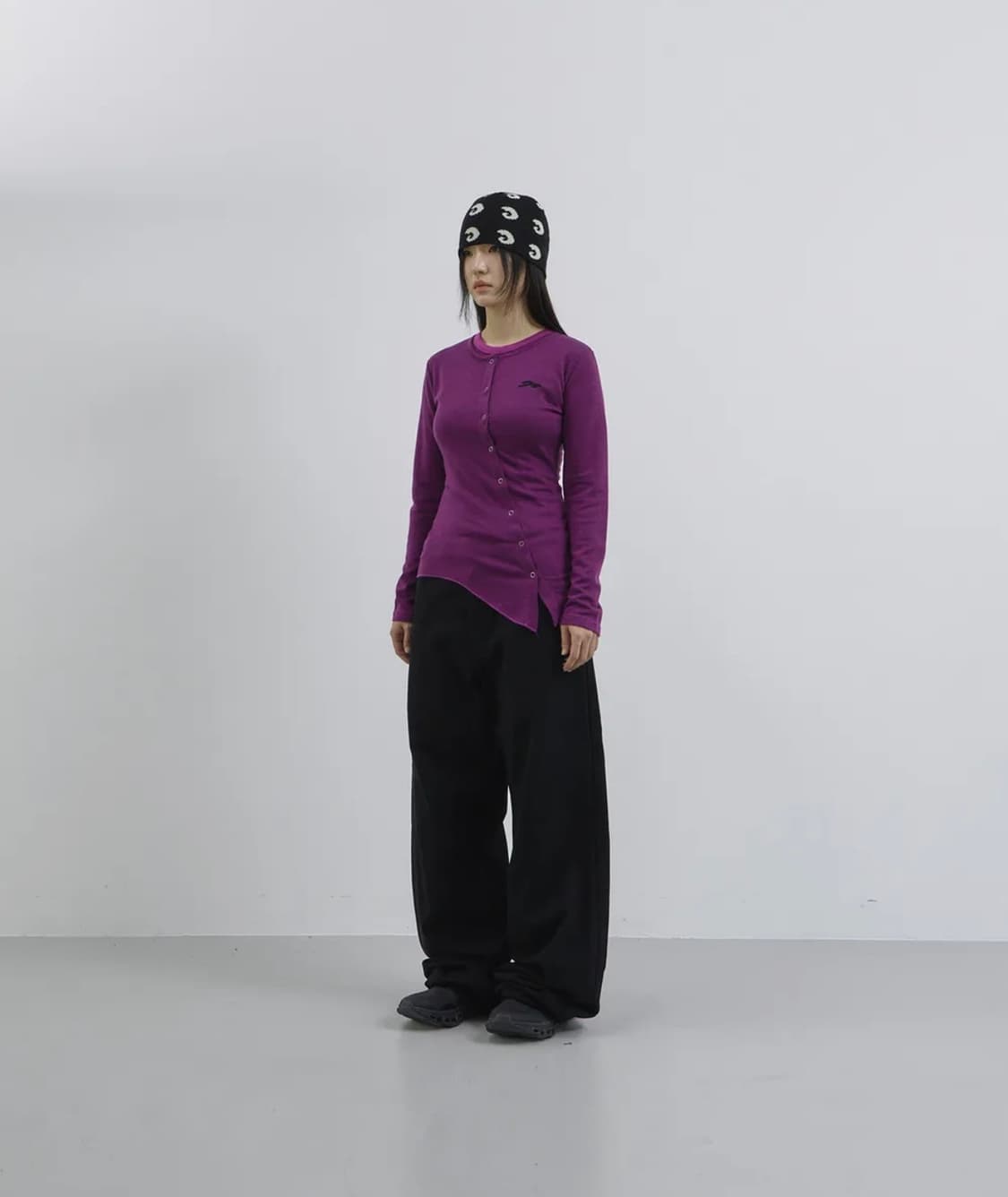 탄산마그네슘 사선 스트라이프 가디건 핑크 상품이미지2