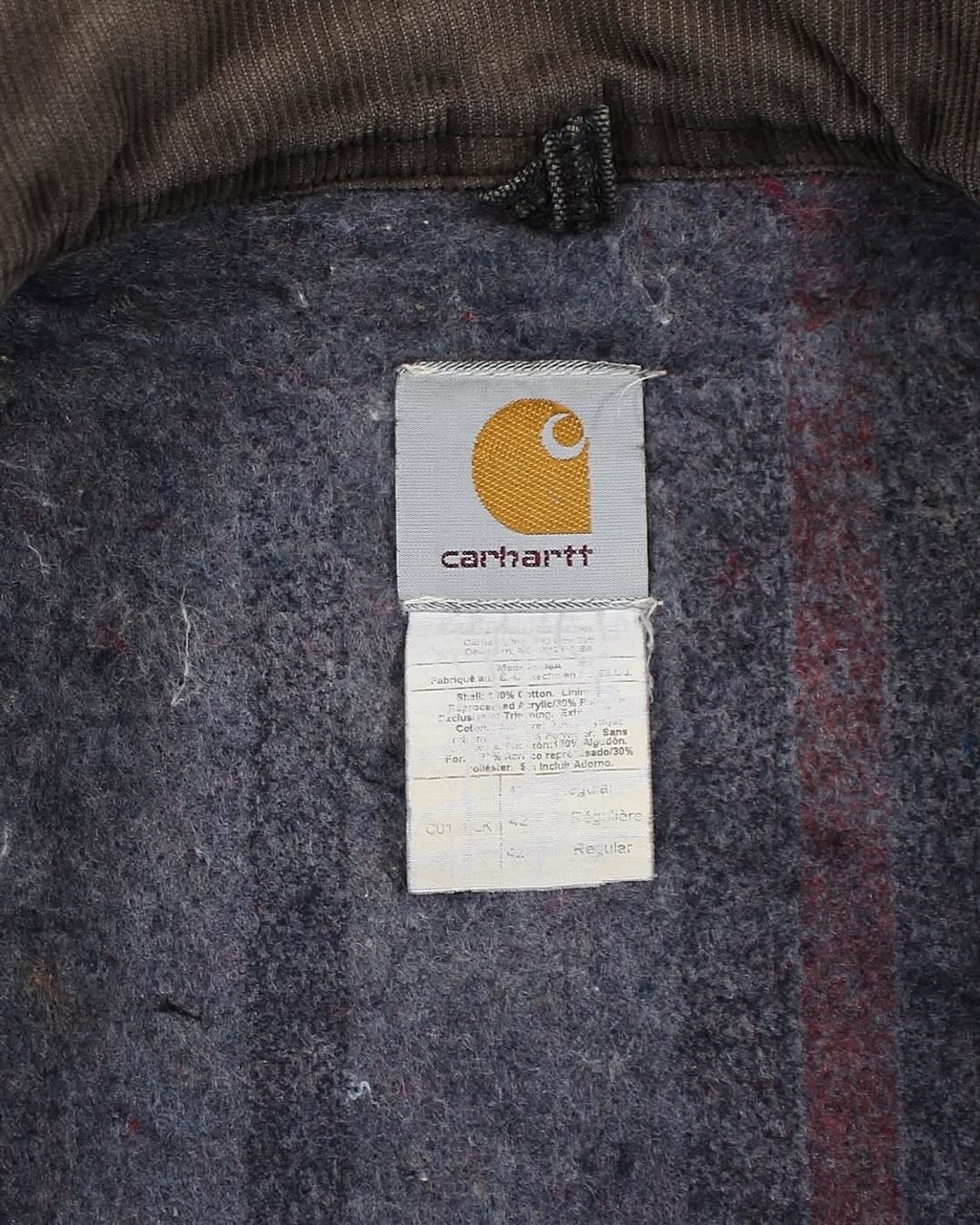 1990s USA 칼하트 C01 블랙 초어 코트 자켓 빈티지 미국제 상품이미지5