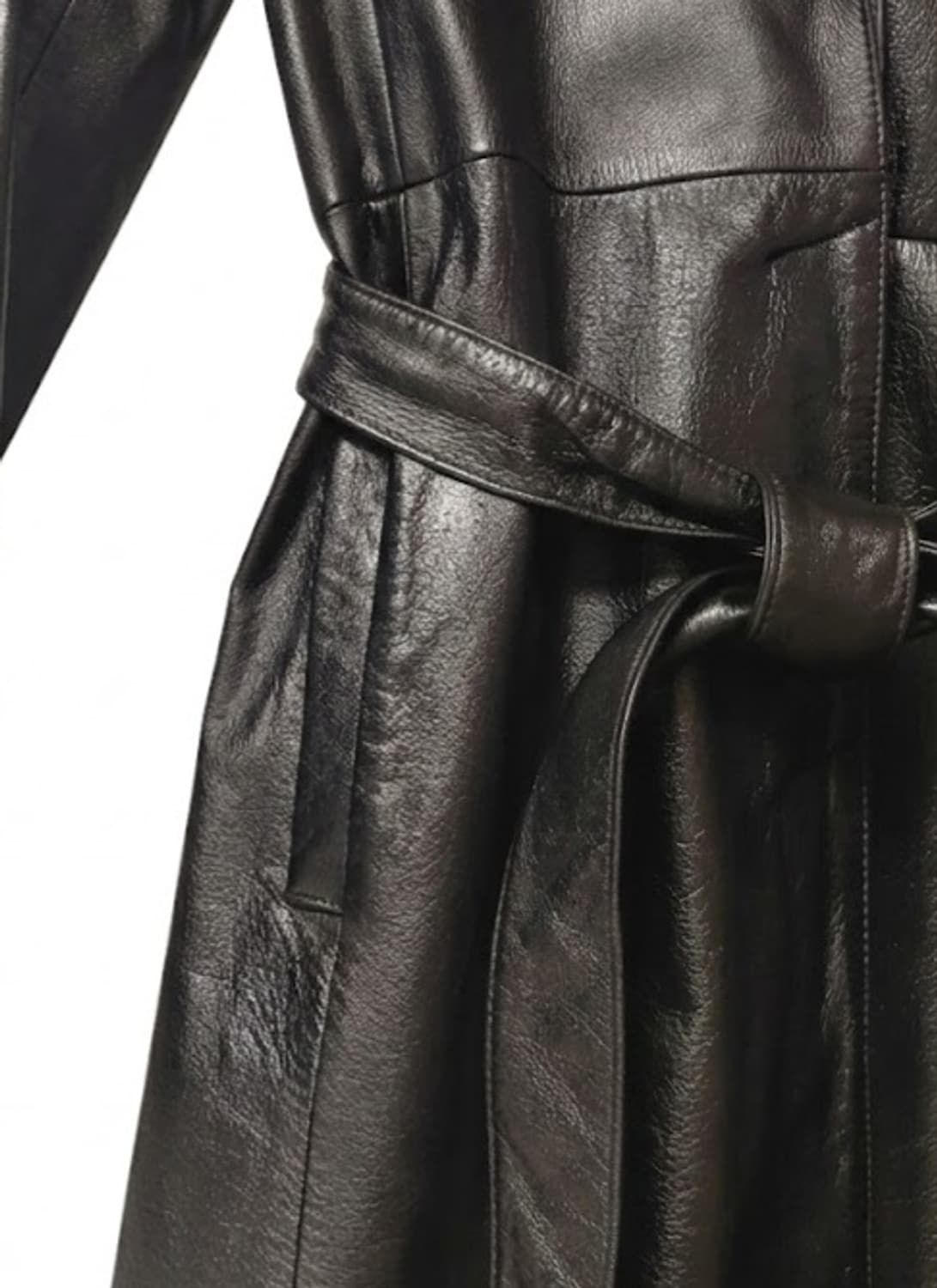 슬림핏 리얼 레더코트 상품이미지4