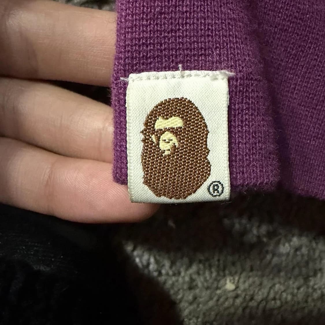 베이프 샤크 후드집업 퍼플 상품이미지4