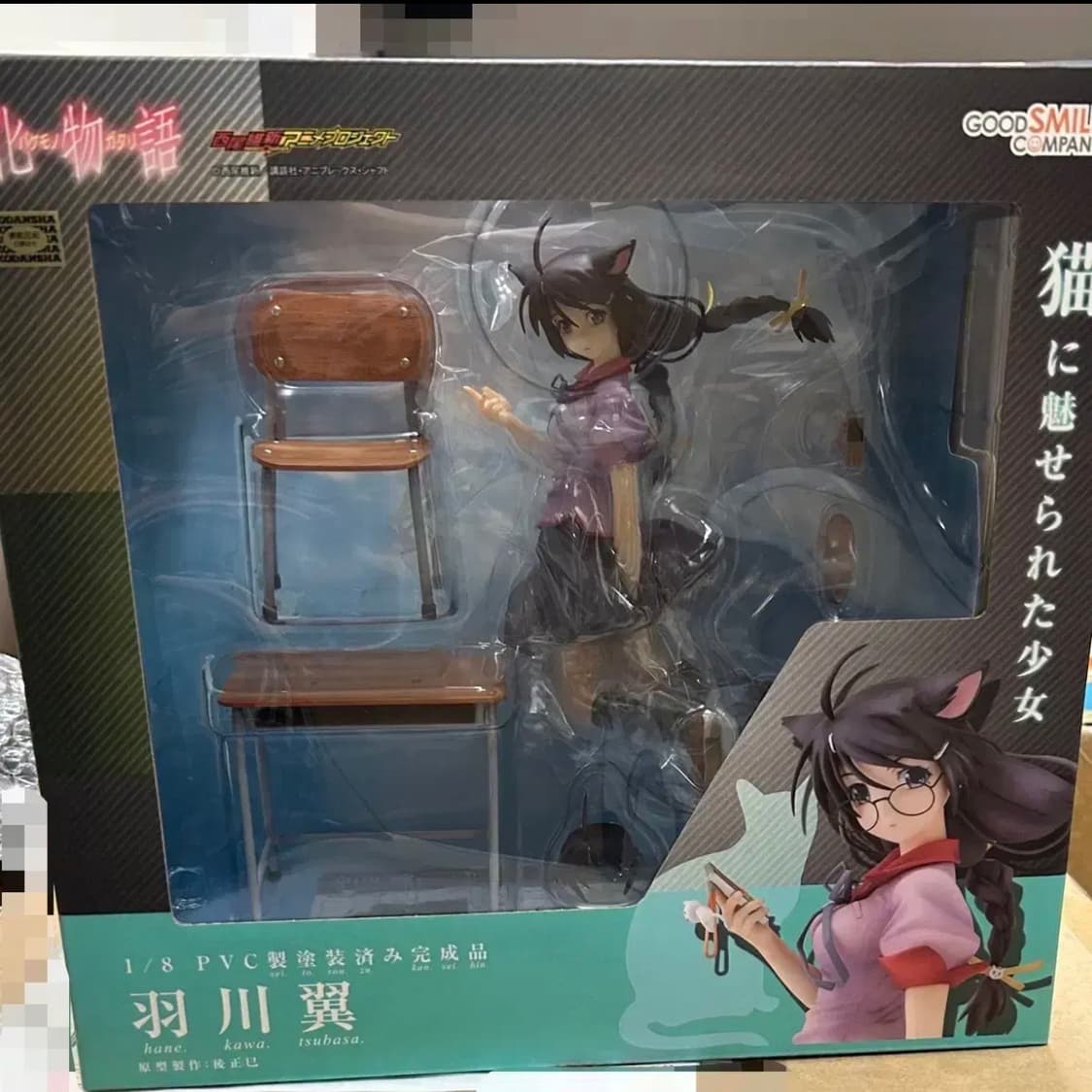 미개봉) 모노가타리 1/8 스케일 피규어 하네카와 츠바사 캣 고전 미소녀 상품이미지2