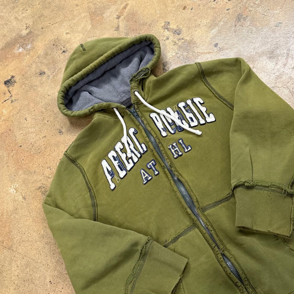 아베크롬비 카키 말차 후드집업 상품이미지2