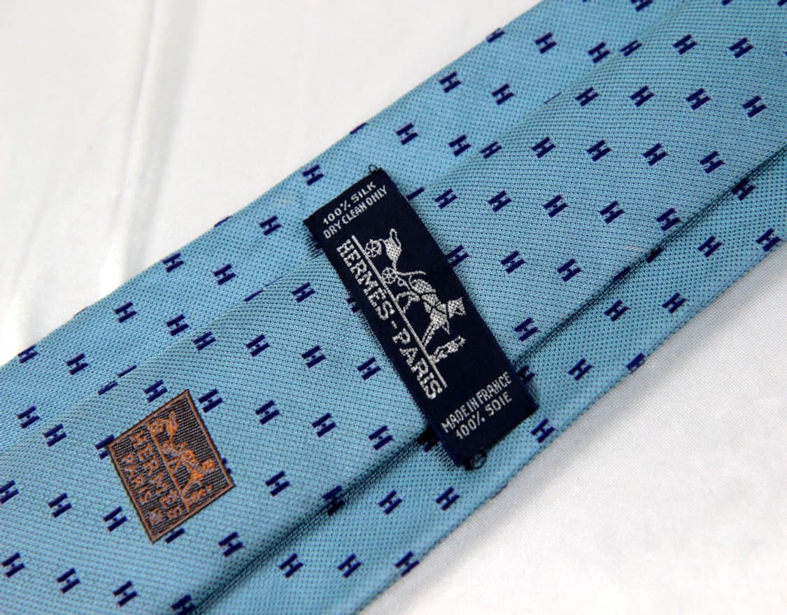 에르메스 9.3cm A등급 H자수 남자 명품 넥타이 상품이미지4