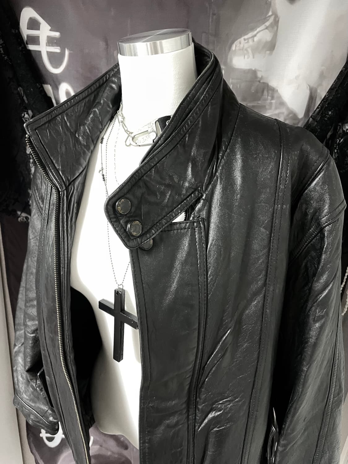 빈티지 리얼레더봄버자켓 릭오웬스디올st락시크다크웨어2010에디슬리먼st 상품이미지3