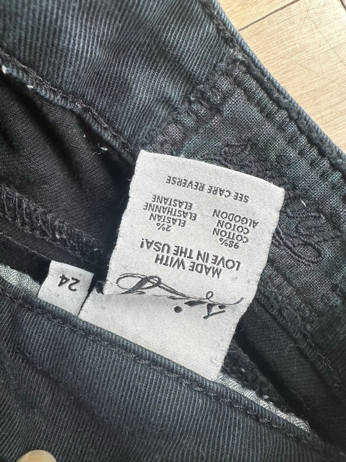 [택포] 씨위 블랙 스키니진 24사이즈 데님 청바지 상품이미지3