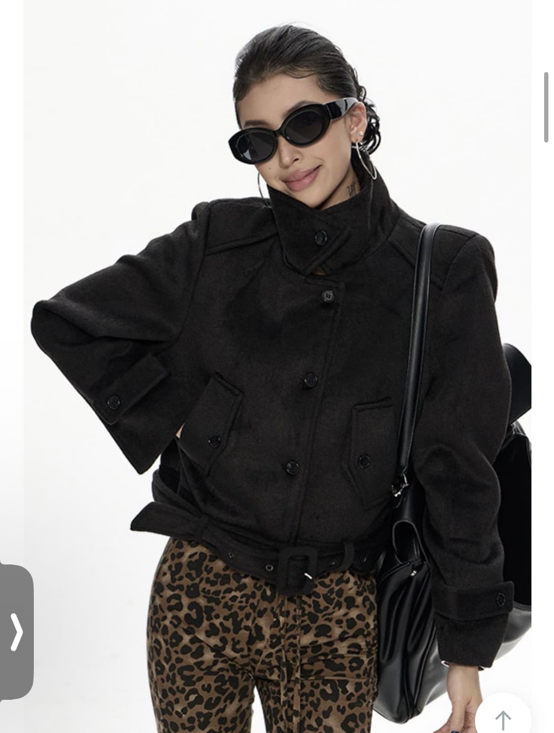 하이넥벨트 숏자켓 상품이미지1