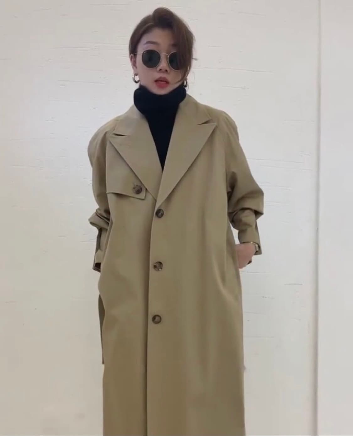 마뗑킴 matin kim 싱글 트렌치 코트 상품이미지2