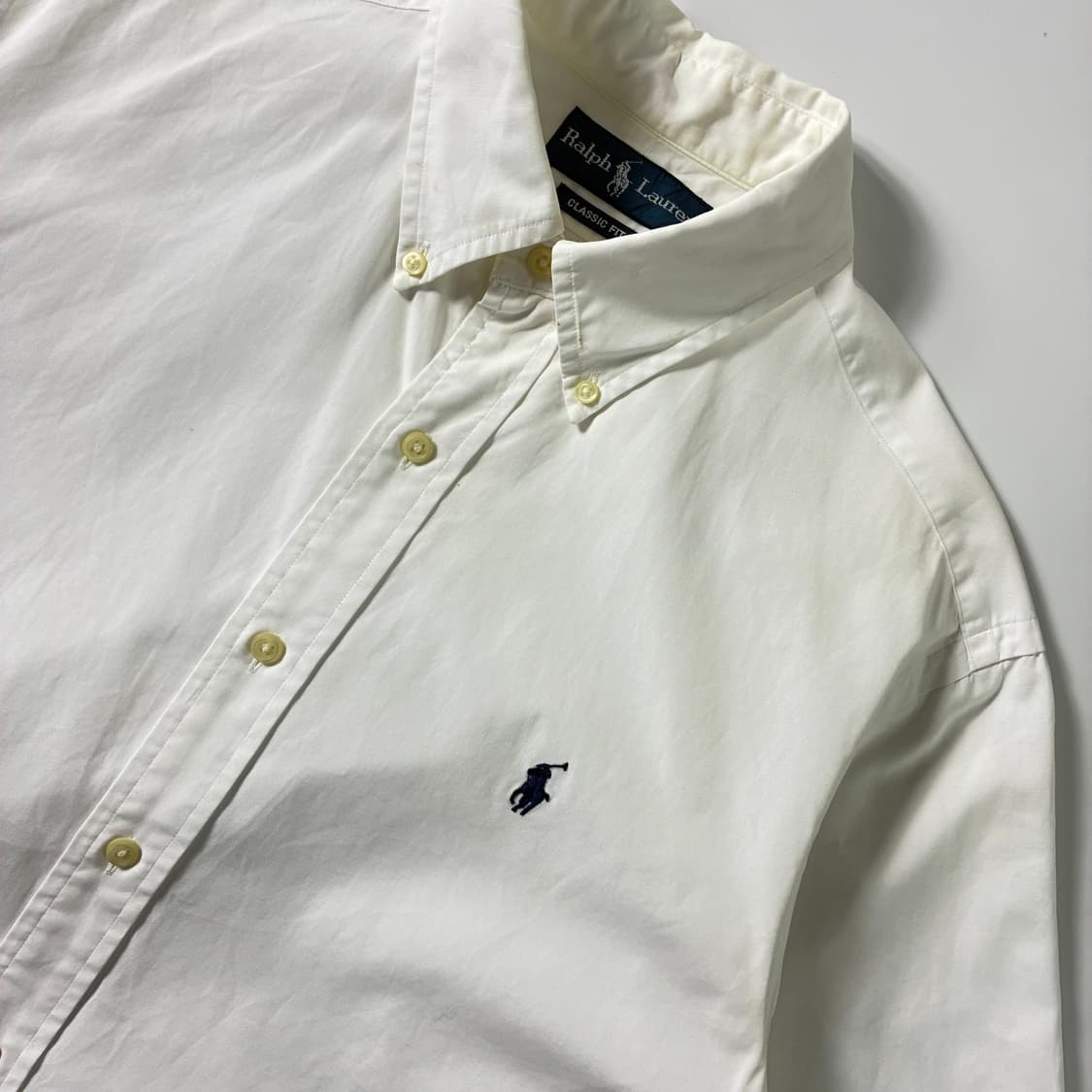 Polo  폴로 랄프로렌 자수 코튼 화이트 반팔셔츠  상품이미지2
