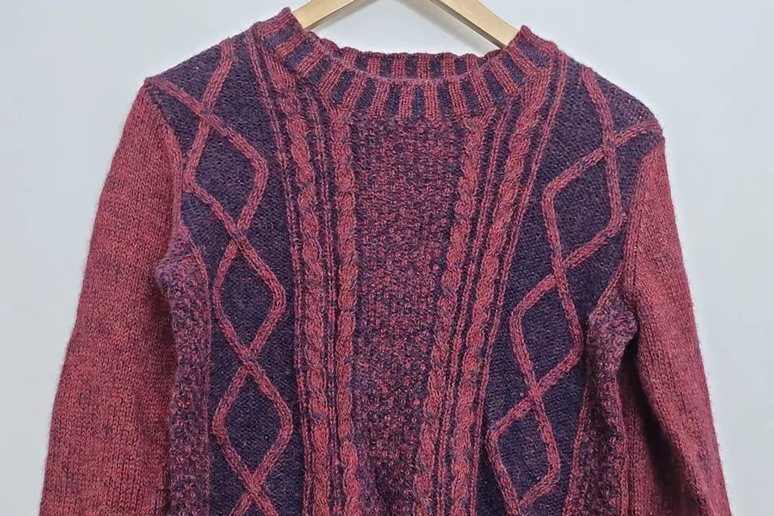 COEN DAILY CLOTHING 빈티지 와인 니트  상품이미지3