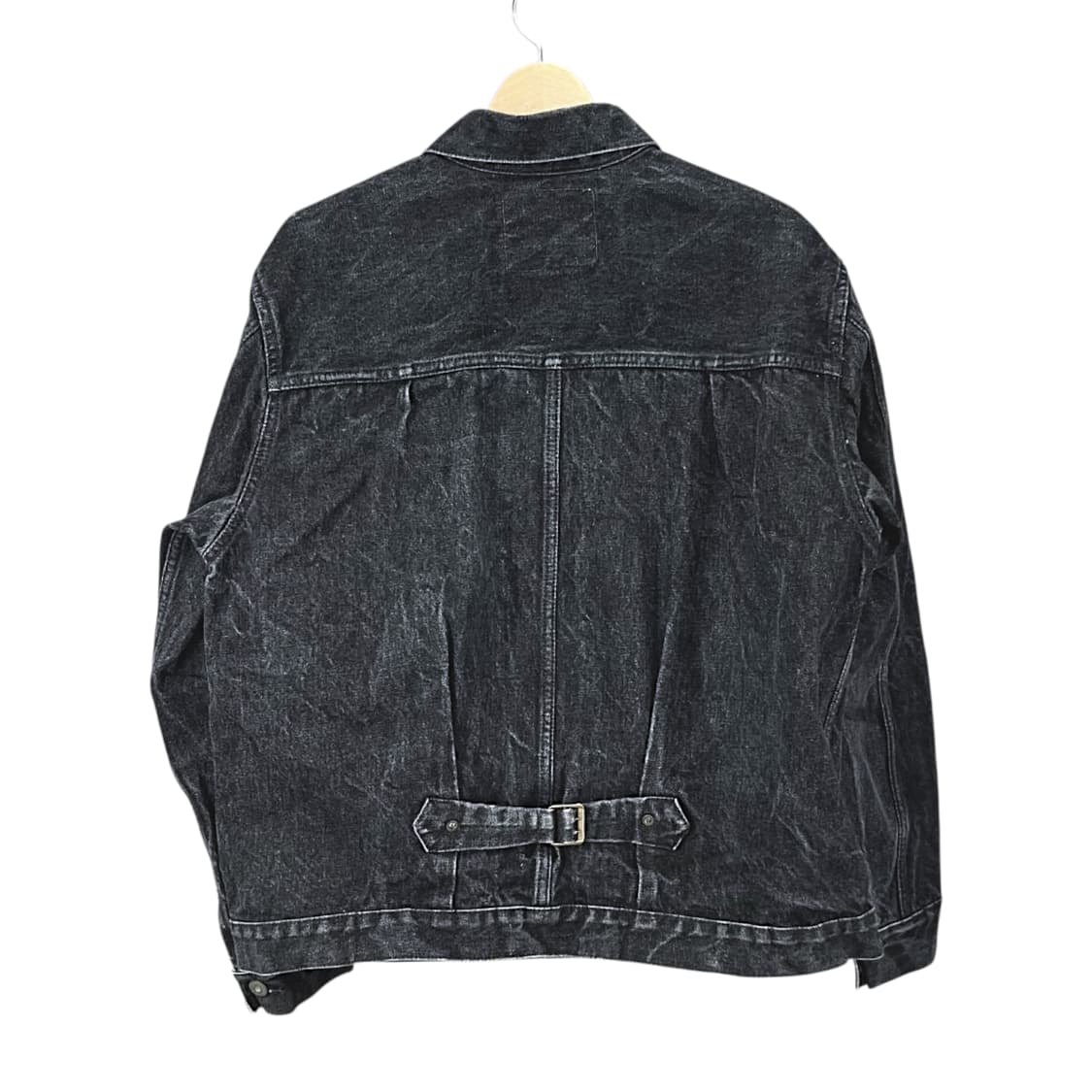 본쿠라 9주년 1타입 g쟌 데님 자켓 블랙 워시드 가공 상품이미지2