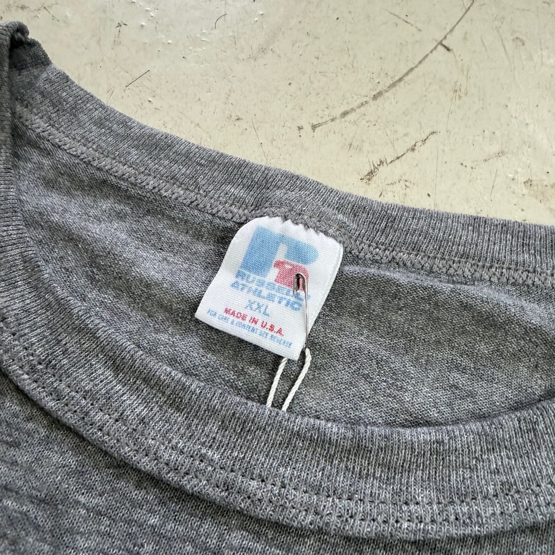 90s USA 러셀 애슬레틱 빈티지 싱글스티치 반팔티 2XL 상품이미지5