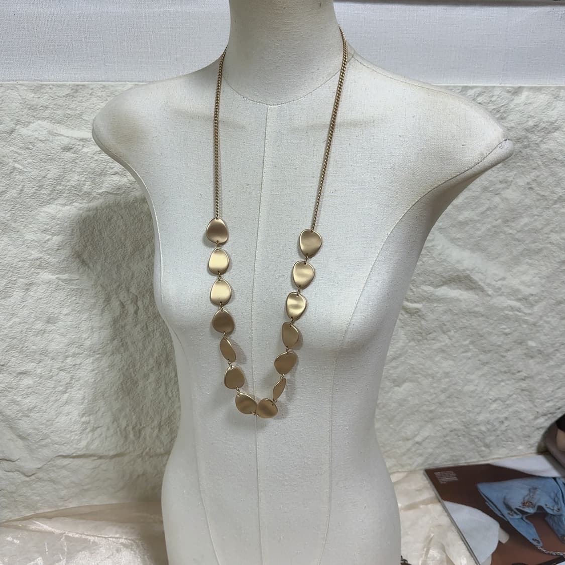 빈티지 중세 메탈칩 쿠바체인 목걸이 상품이미지1