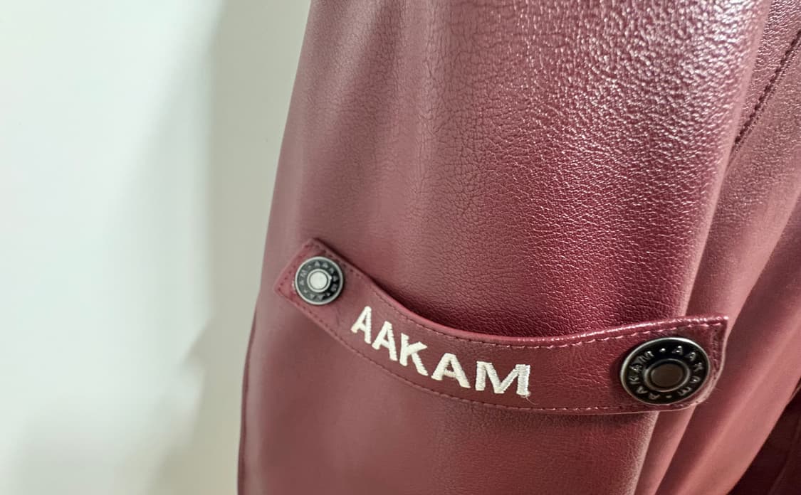 아캄 하이넥 레더 블루종 (와인)  상품이미지4