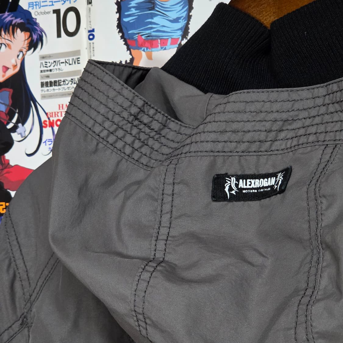 JPN 투지퍼 레이어드 락시크 그레이 바람막이 자켓 상품이미지7