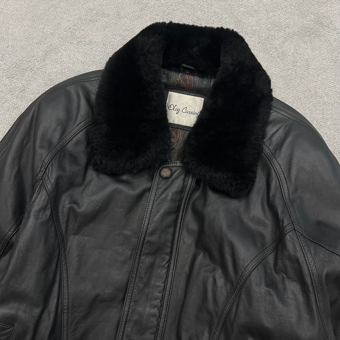 L 빈티지 양가죽 봄버 레더자켓 상품이미지2