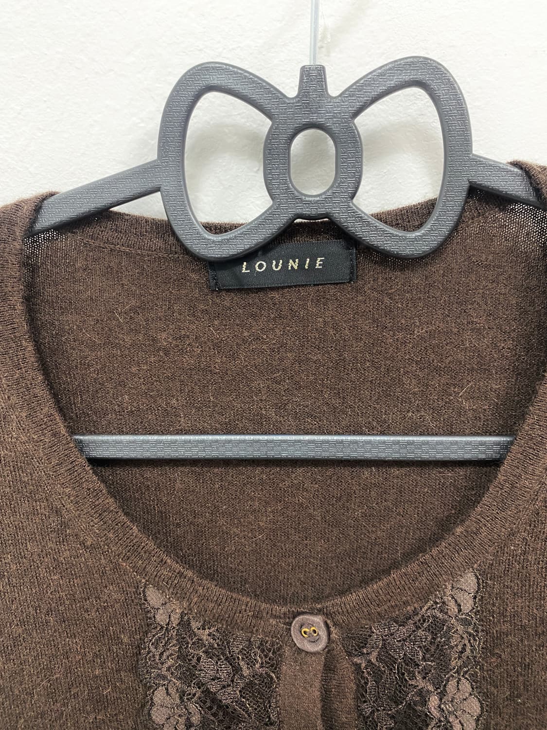 [LOUNIE] 라떼갸루 코코아 레이스 니트 롱슬리브 상품이미지7