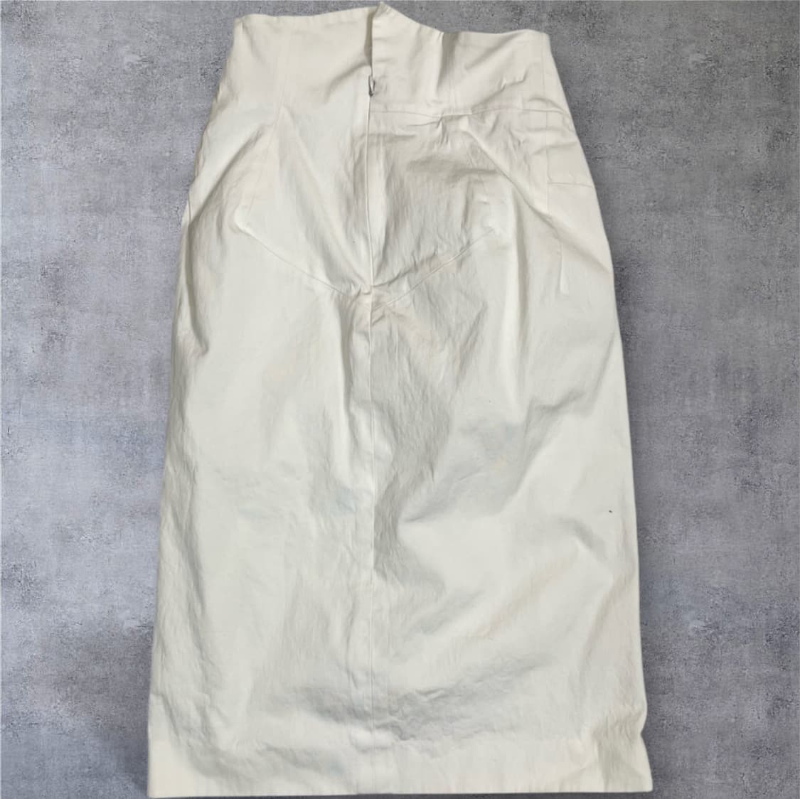 입생로랑 SS2000 비대칭 코튼 미디 스커트 FR38 상품이미지6