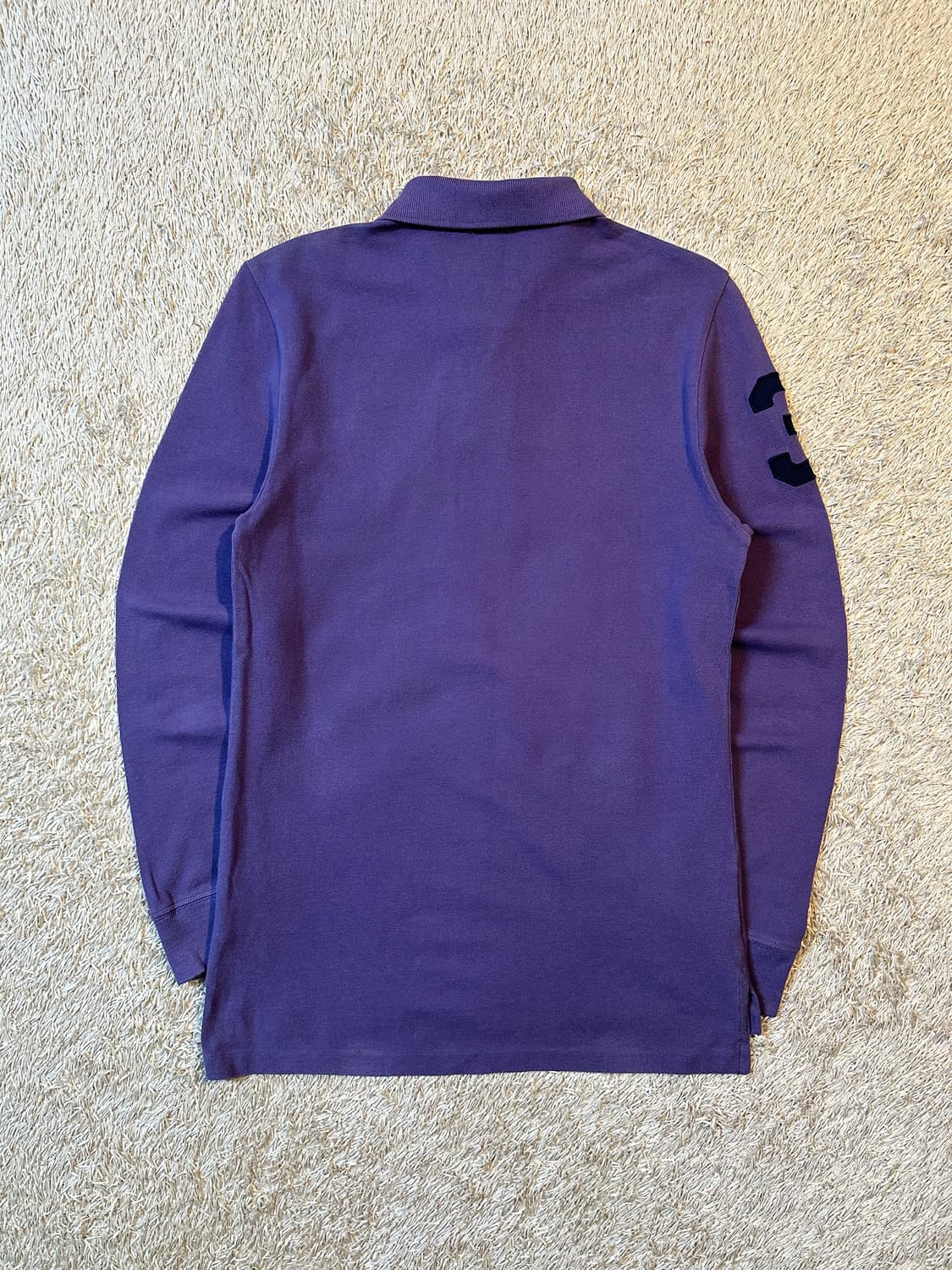 폴로 랄프로렌 빅포니 로고 PK 긴팔 카라티 퍼플 상품이미지3