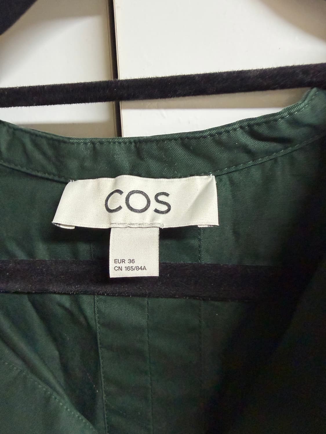 COS(코스) 다크 그린 셔츠형 원피스 EUR 36 상품이미지2