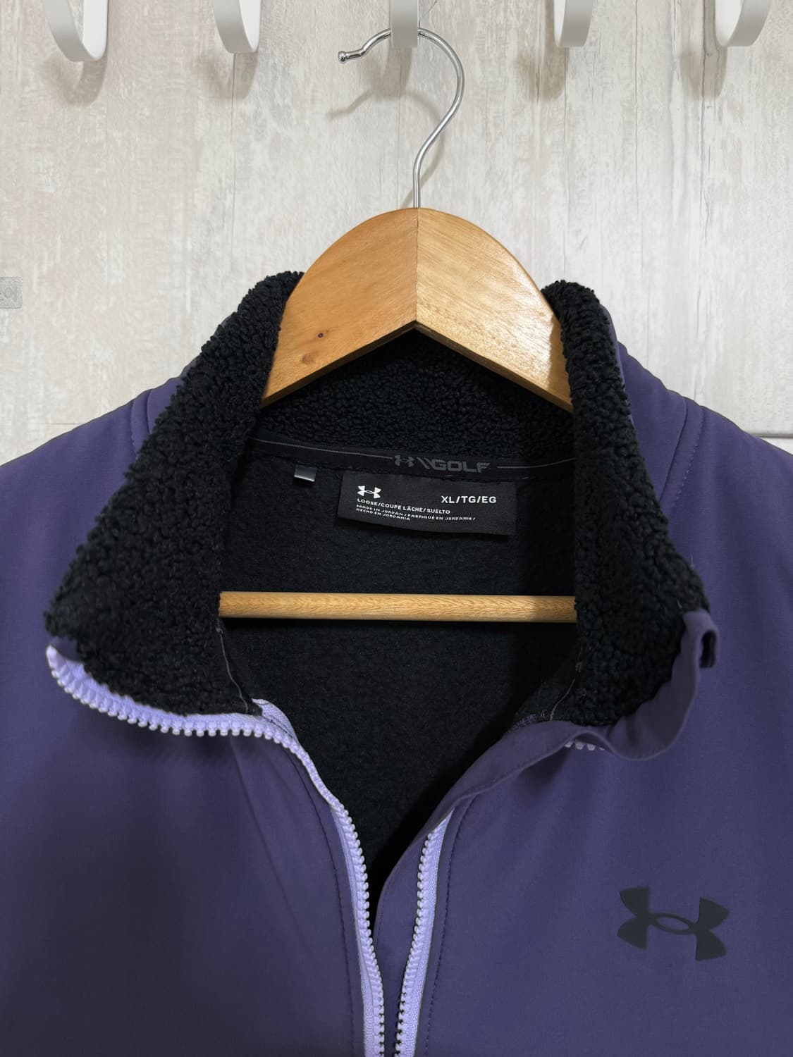 남성 XL / 언더아머 후리스 조끼 베스트 퍼플 상품이미지4