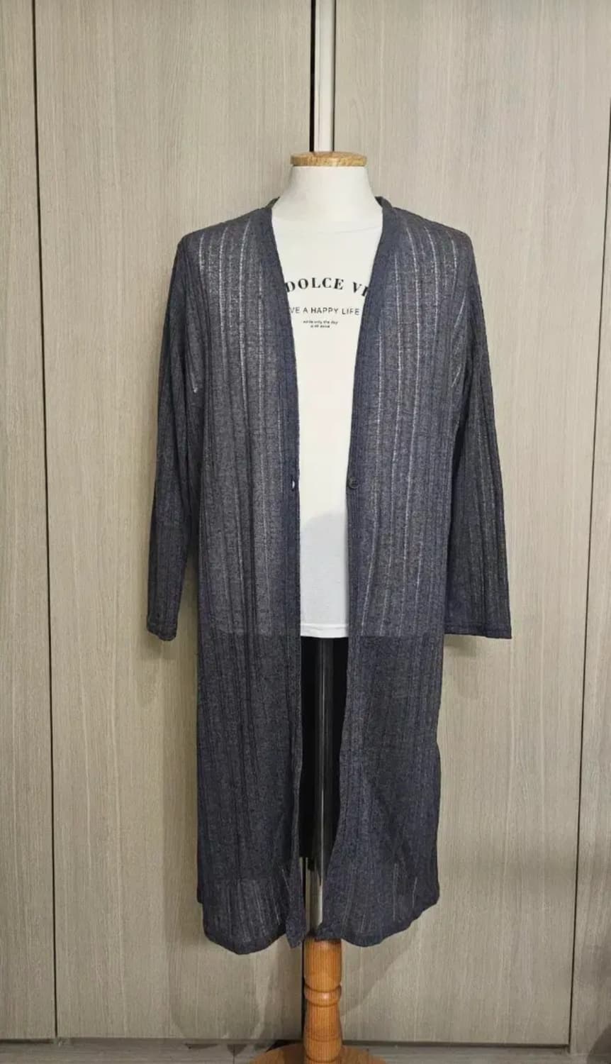 몽탁 MONTAGUT 린넨 롱가디건 95 새상품 / 백화점 브랜드 상품이미지4