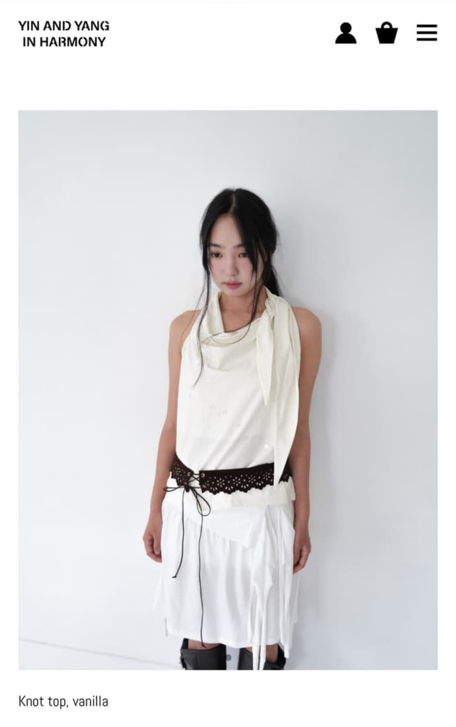 인앤양인하모니 Knot top, vanilla 상품이미지1