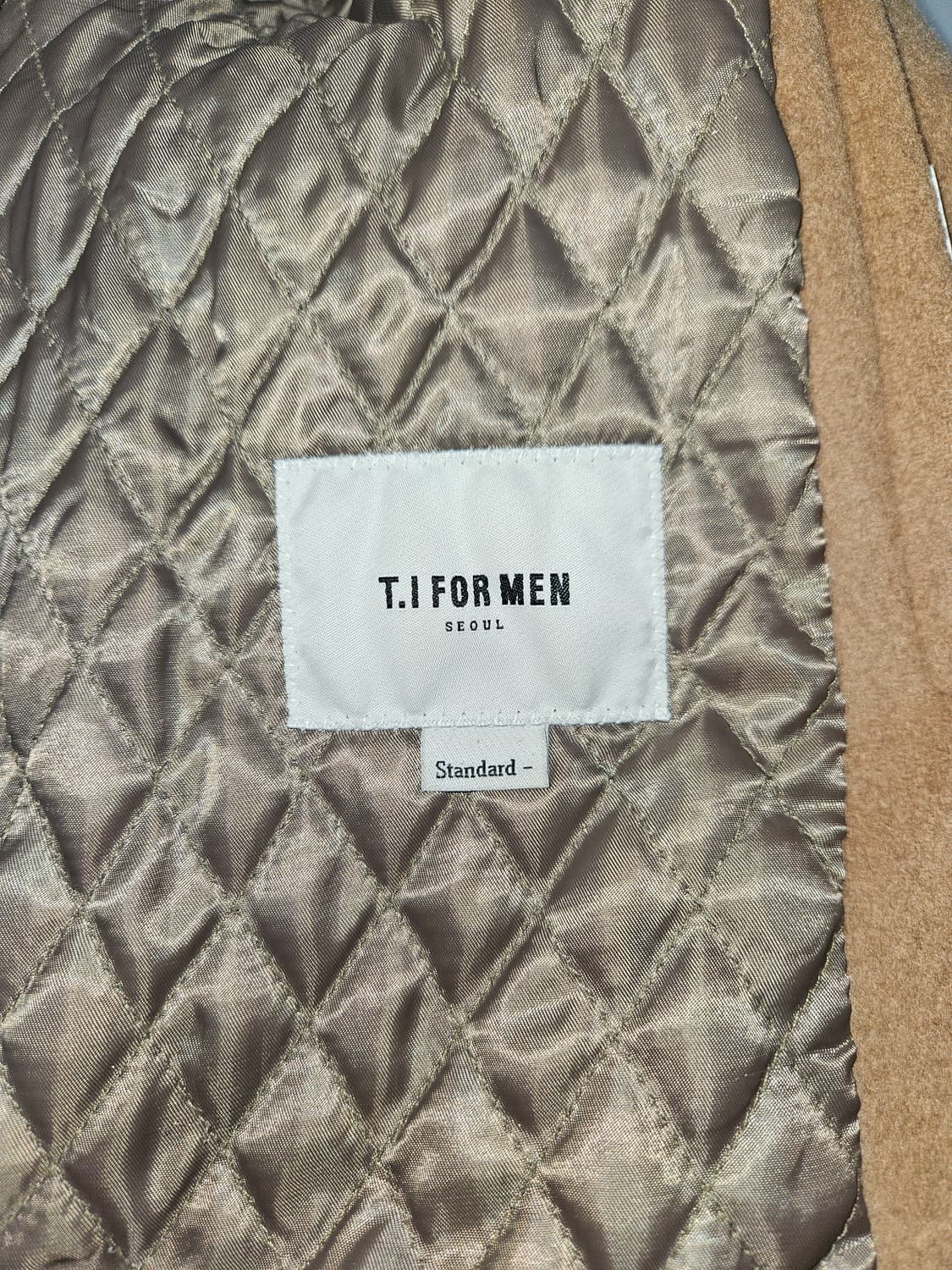 티아이포맨 캐시미어 브라운 클래식 롱코트 자켓 스탠다드 95 거의 새상품 상품이미지4