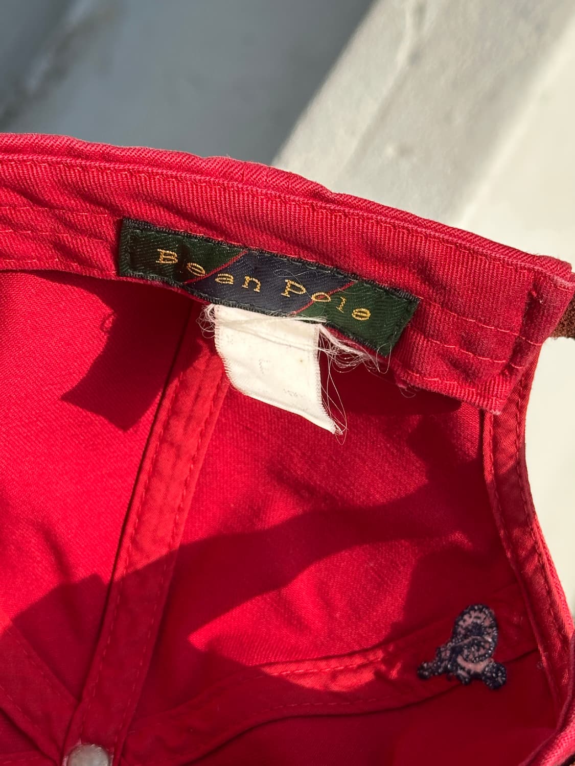 [M-L] 90s 빈폴 로고 레드 볼캡 모자 상품이미지8