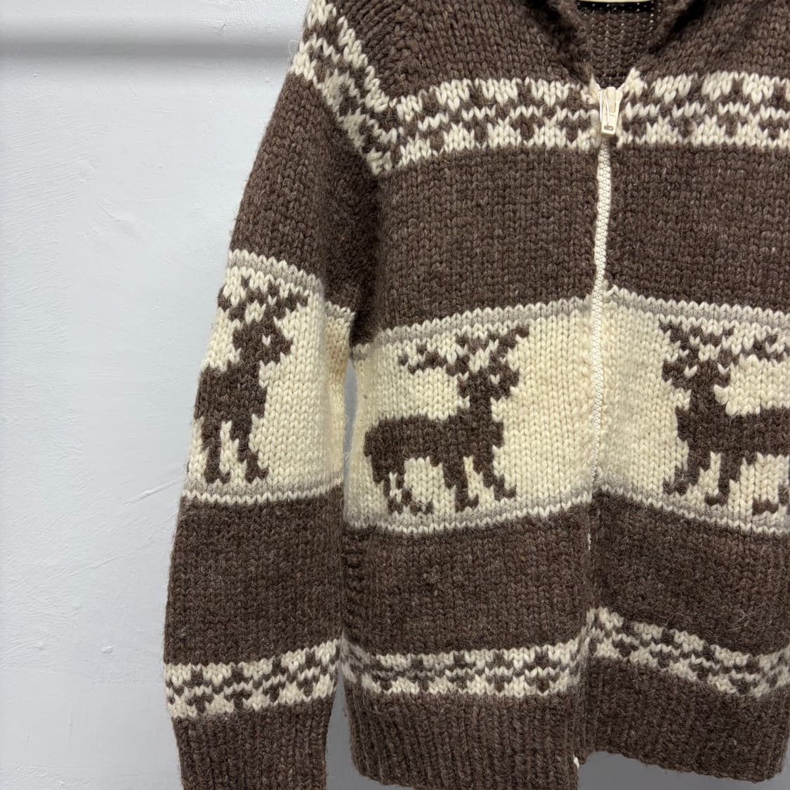 퓨어 울 코위찬 니트 집업 상품이미지3