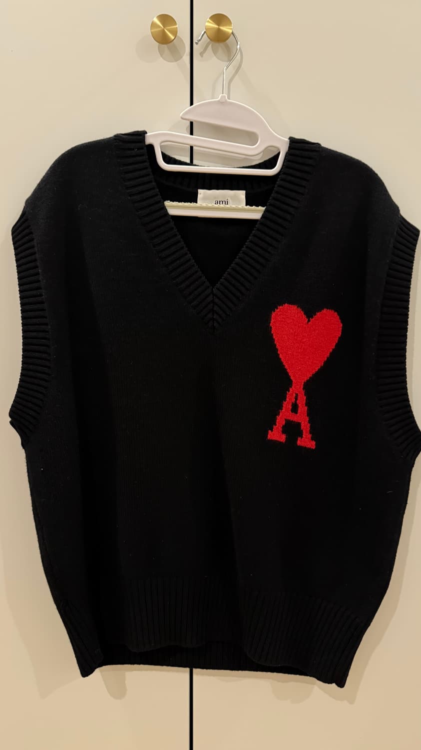 아미 인타르시아 니트 조끼 상품이미지1