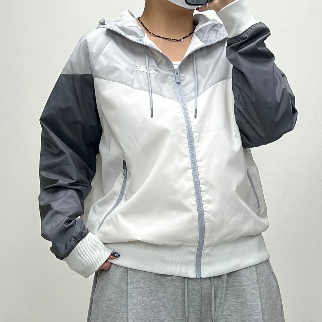 나이키 윈드러너 바람막이 화이트 S [043004] 상품이미지1