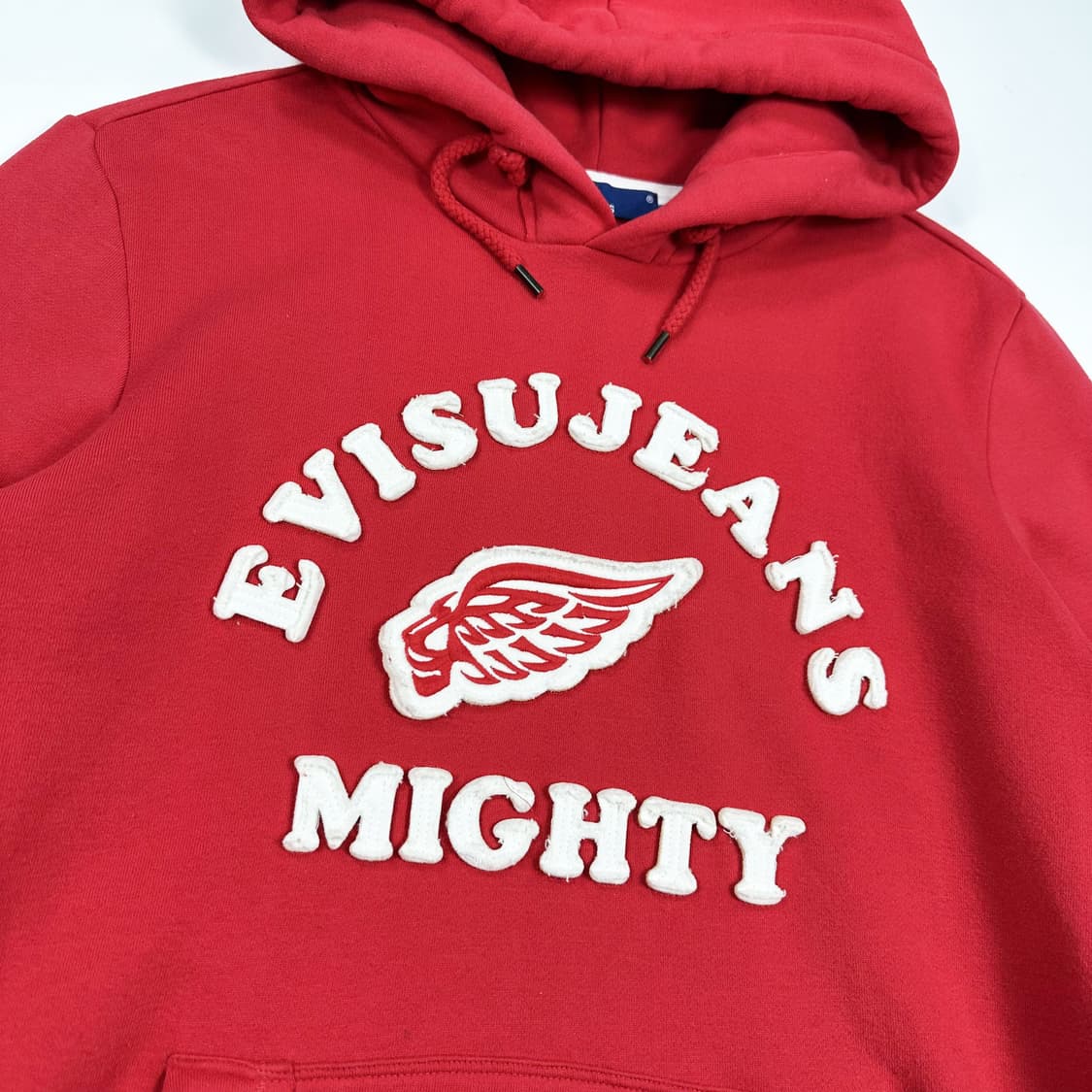 에비수 진스 엔젤 이니셜 레드 후드티 (L) 상품이미지3