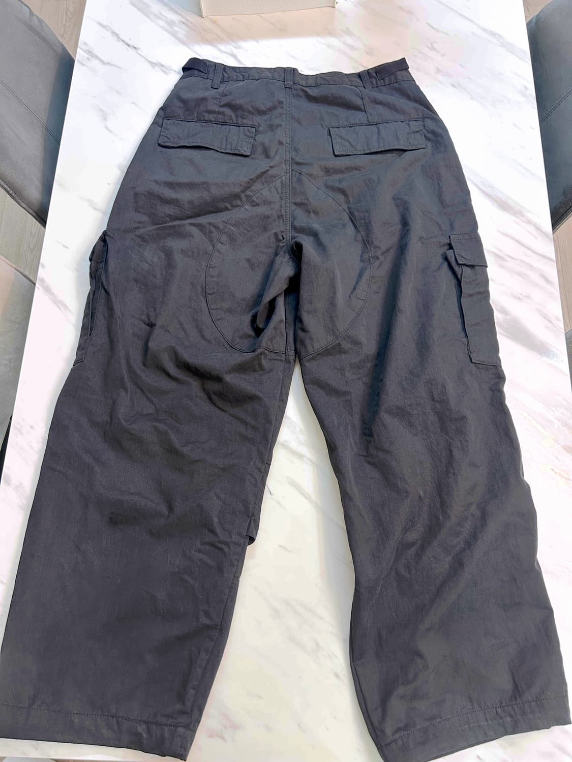 SUADE WASHED CARGO PANTS [BLACK] 상품이미지2